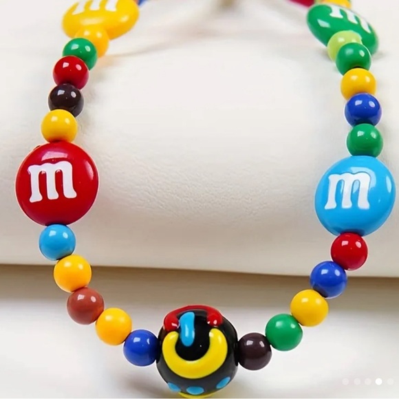 “M” Charm Beaded Chain Bracelet Lanyard for Mobile - Picture 4 of 5